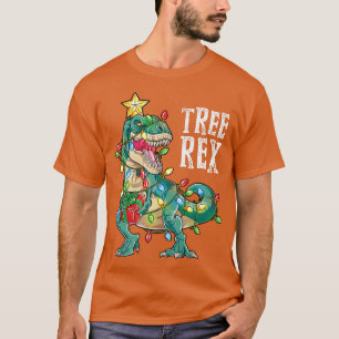T-shirt Christmas Dinosaur Tree Rex Pajamas Men Boys Xmas