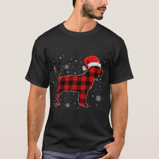 T-shirt Christmas Dog Buffalo Plaid, Christmas Beagle