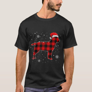 T-shirt Christmas Dog Buffalo Plaid, Christmas Labrador