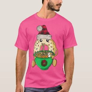T-shirt Christmas Donut Eating Ramen Anime Kawaii Funny Ho