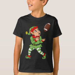 T-shirt Christmas Elf Football Large Récepteur Garçons Enf