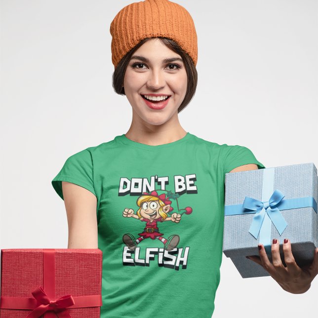 T-shirt Christmas Elf With Funny Quote Women's (Créateur téléchargé)