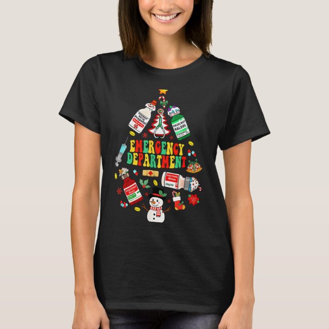 T-shirt Christmas Emergency Room Er Rn Nurse Department He (Devant)