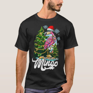 T-shirt Christmas FaLaLa Mingo Flamingo With Cute Christma