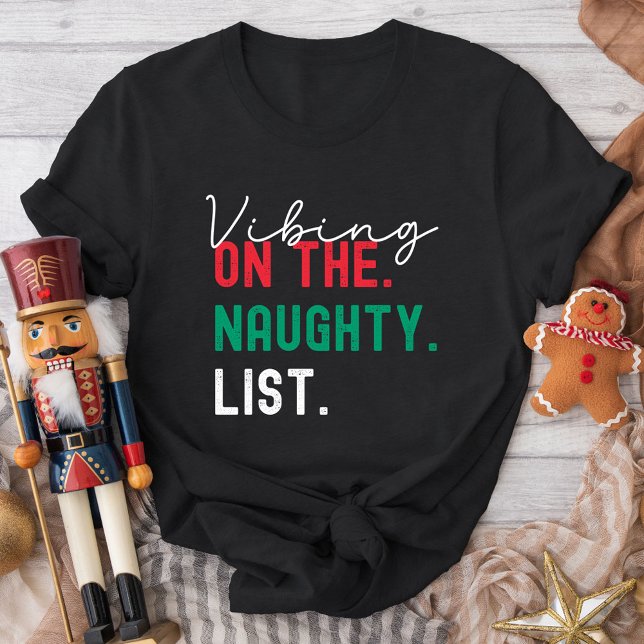 T-shirt Christmas Family Matching Funny Naughty List Gen Z (Créateur téléchargé)