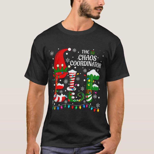T-shirt Christmas Family Matching Pajamas Chaos Coordinato (Devant)