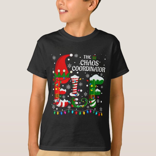 T-shirt Christmas Family Matching Pajamas Chaos Coordinato (Devant)