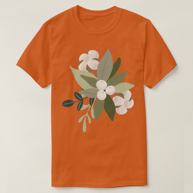 T-shirt Christmas flowers  (Design devant)