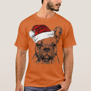 T-shirt Christmas French Bulldog Santa Claus Funny Dog Xma