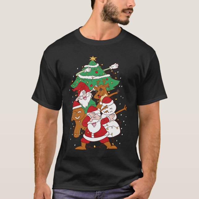 T-shirt Christmas Fun Santa Deer Elf Ginger (Devant)