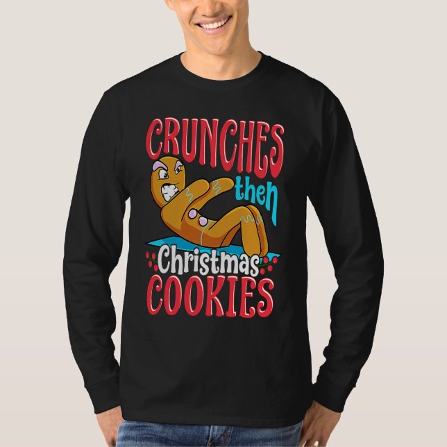 T-shirt Christmas Gingerbread Man  Quotes Workout (Devant)
