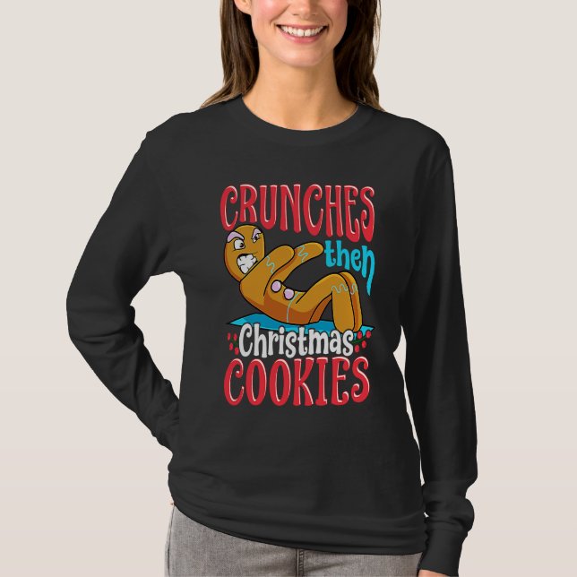 T-shirt Christmas Gingerbread Man  Quotes Workout (Devant)