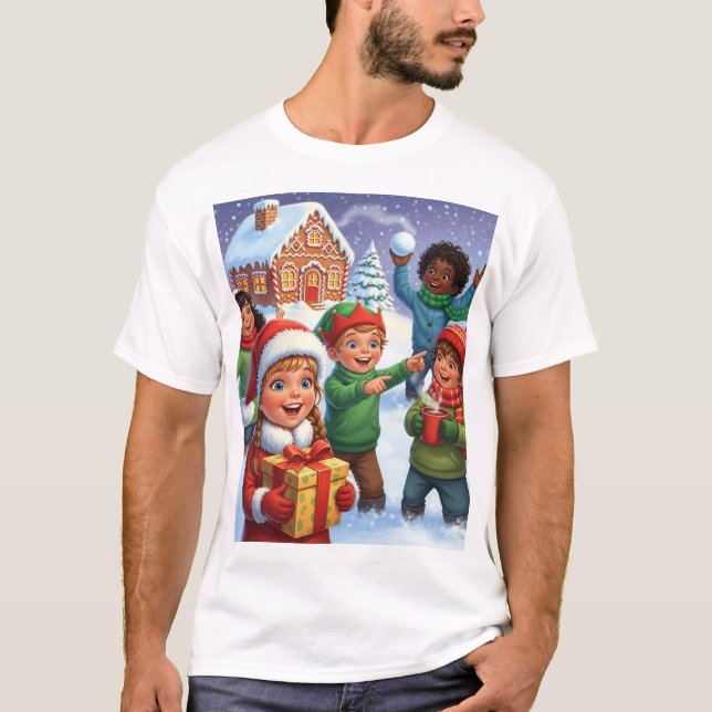 T-shirt Christmas Gingerbread Play (Devant)