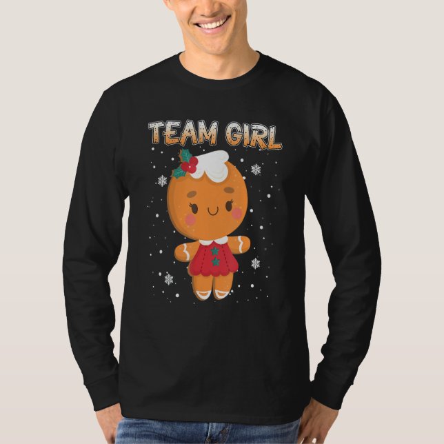T-shirt Christmas Gingerbread Team Girl Genre Reveillez le (Devant)