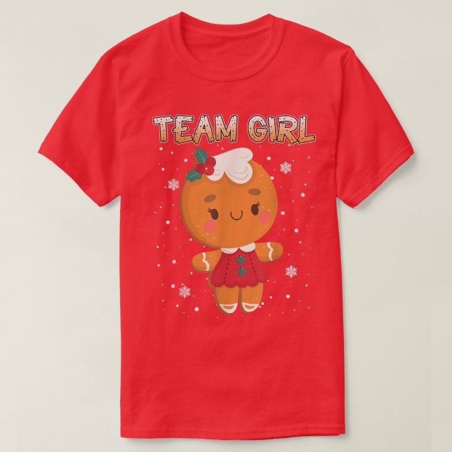 T-shirt Christmas Gingerbread Team Girl Genre Reveillez Wo (Design devant)