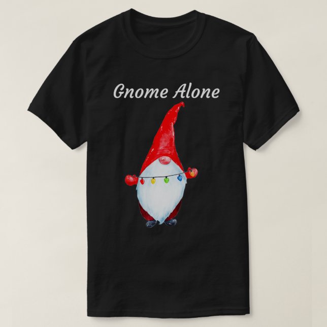 T-shirt Christmas Gnome  Gnome Alone  (Design devant)