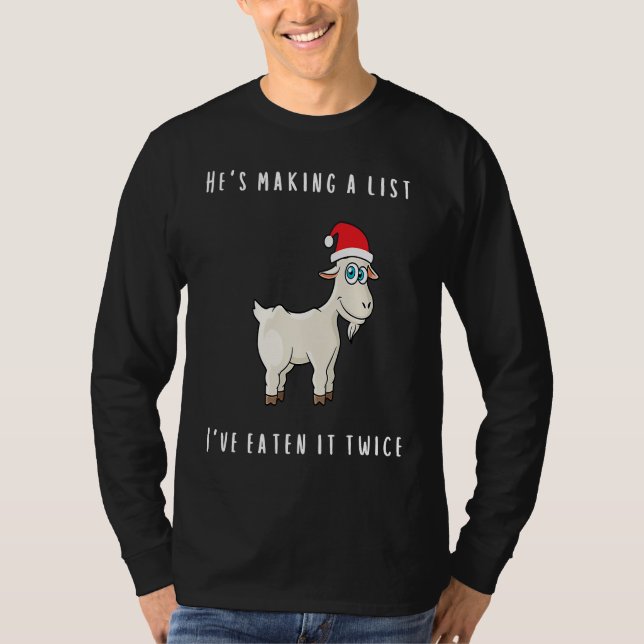T-shirt Christmas Goat Mom Dad Jokes (Devant)