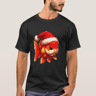 T-shirt Christmas Goldfish Père Noël Fancy Oranda Goldfish
