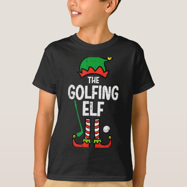 T-shirt Christmas Golfing Elf Xmas Golf Family Match Golfe (Devant)