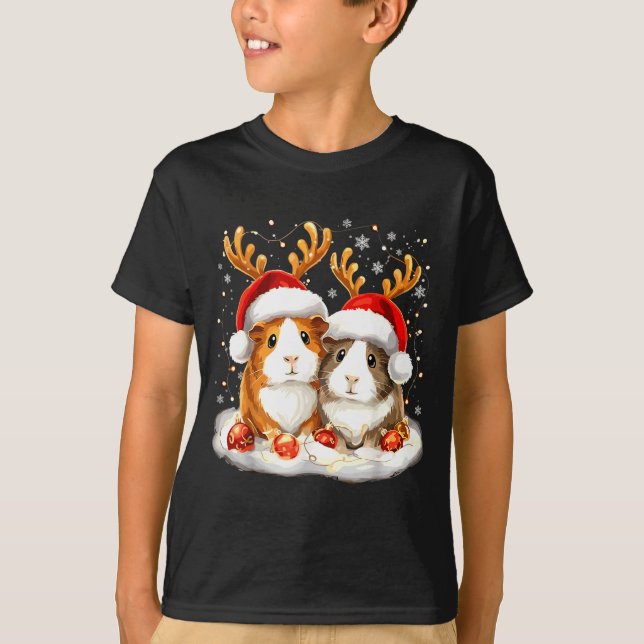 T-shirt Christmas Guinea G Reindeer Xmas  (Devant)