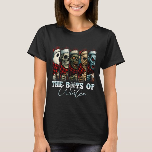 T-shirt Christmas Halloween Creepmas Friends Horror Xmas C (Devant)