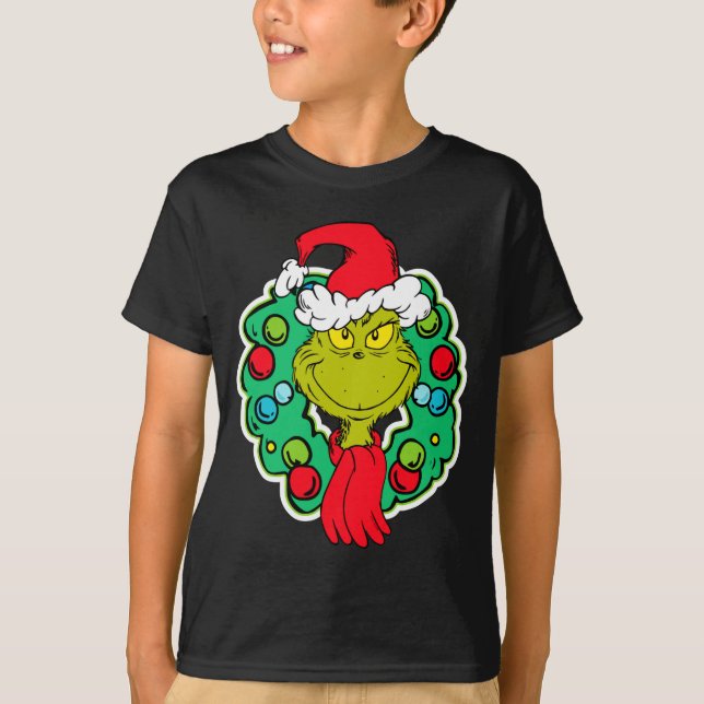 T-shirt Christmas Holiday Wreath  (Devant)
