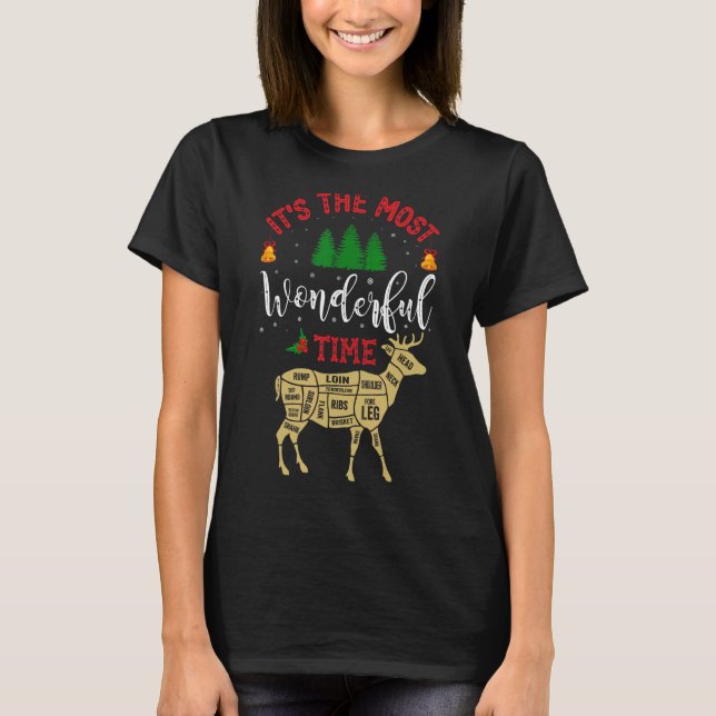 T-shirt Christmas Hunting It's The Most Wonderful Time's D (Devant)