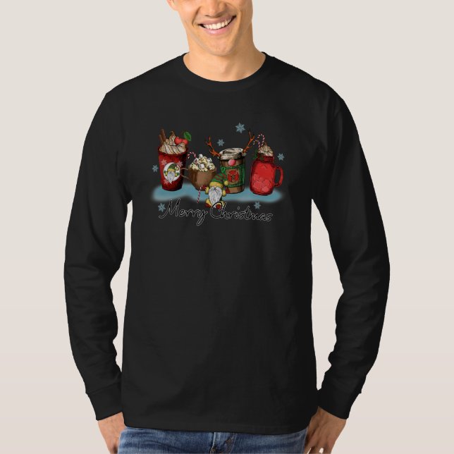 T-shirt Christmas Iced Coffee Hot Cocoa Coffee   Merry Chr (Devant)