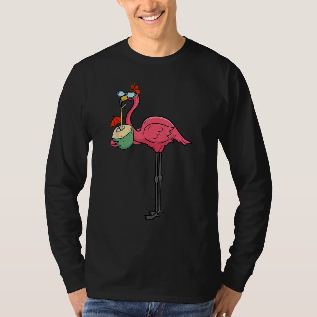 T-shirt Christmas in July Pink Flamingo  Xmas Men Women Ki (Devant)