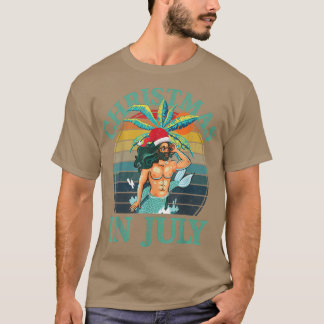 T-shirt Christmas In July s for Men Vintage Male Mermaid S