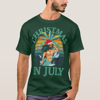 T-shirt Christmas In July Shirts for Men Vintage Male Merm