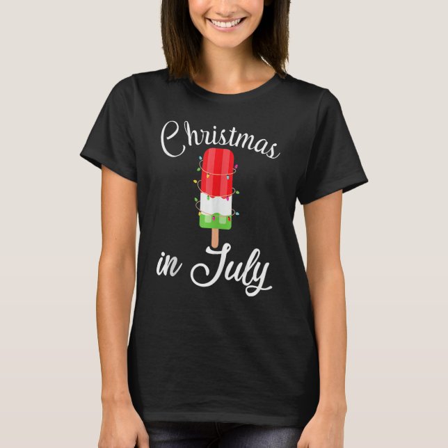 T-shirt Christmas in July Water Melon Ice Cream Popsicle X (Devant)