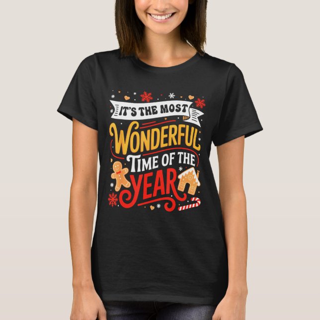 T-shirt Christmas It's The Most Wonderful Time Of Year Gin (Devant)