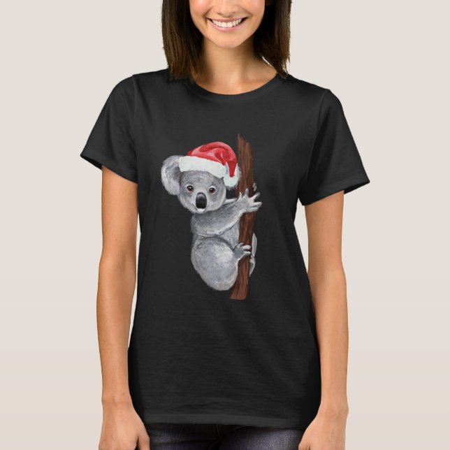 T-shirt Christmas Koala in Santa hats Cute Koala for Girls (Devant)