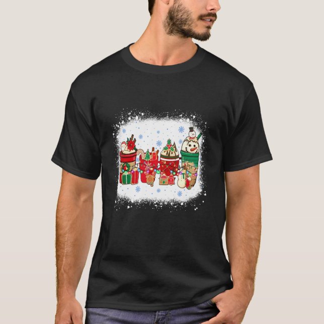 T-shirt Christmas Latte Sweets Drinks Cup Winter Iced Coff (Devant)
