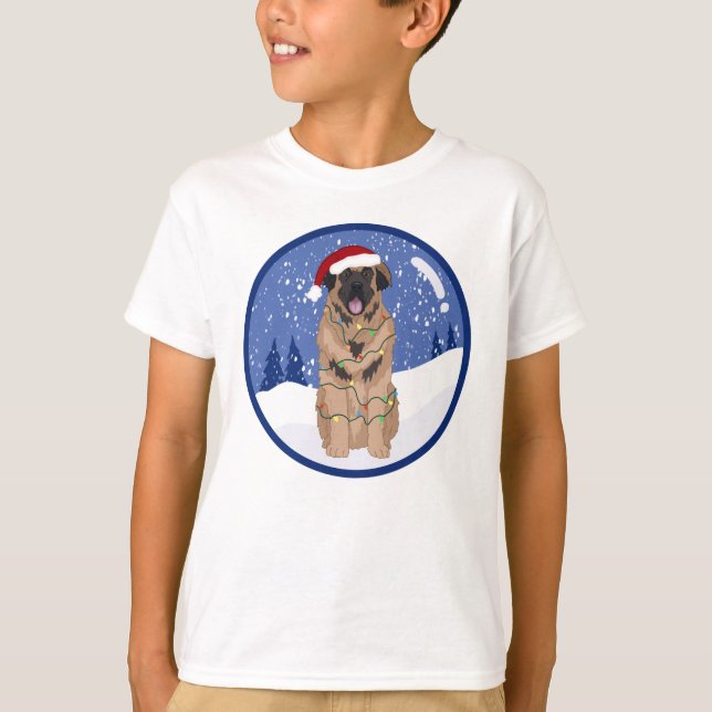 T-shirt Christmas Leonberger (Devant)