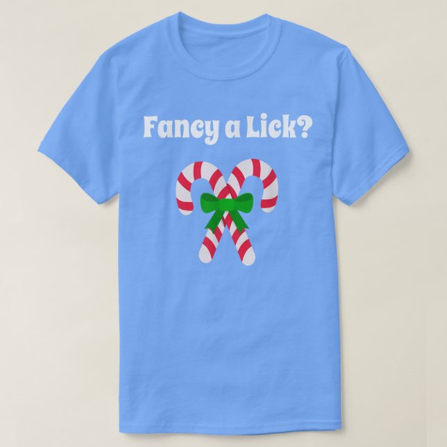 T-shirt Christmas Lick My Candy Cane  (Design devant)