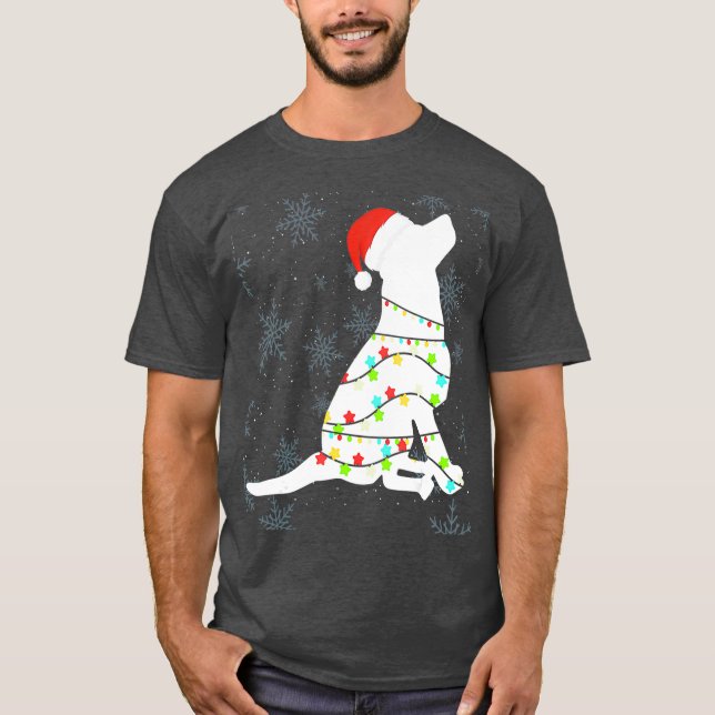 T-shirt Christmas Lights Labrador Retriever Amoureux des c (Devant)