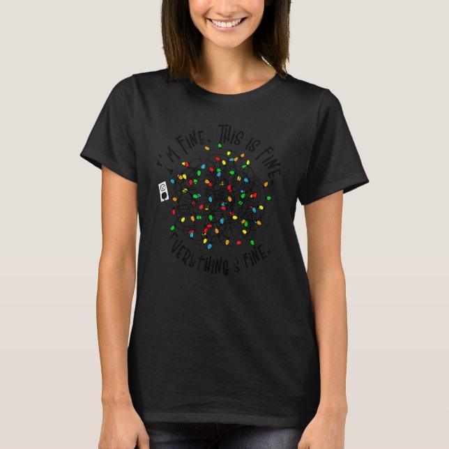 T-shirt Christmas Lights Matching Couple (Devant)