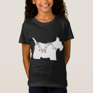 T-Shirt Christmas Lights Scottish Terrier un Amoureux des 