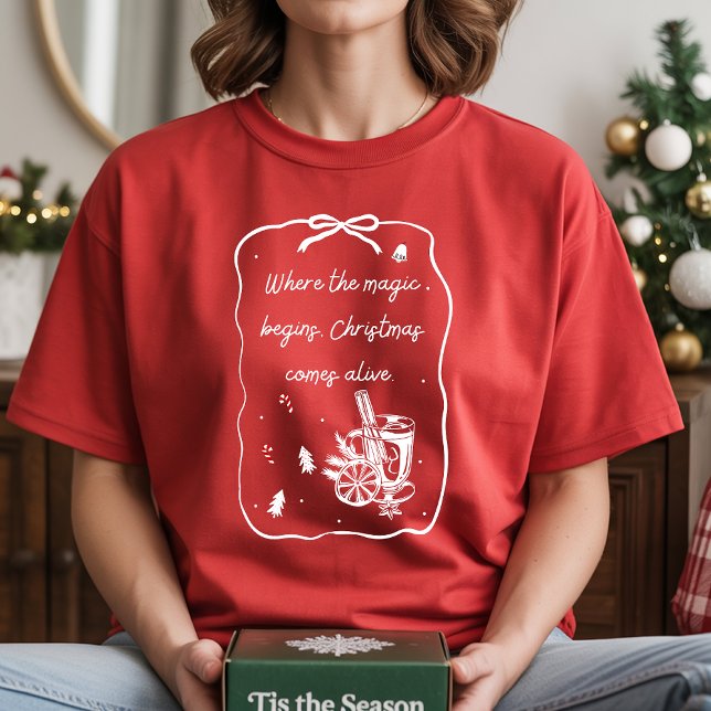 T-shirt Christmas Magic Begins – Holiday Quote Design (Créateur téléchargé)
