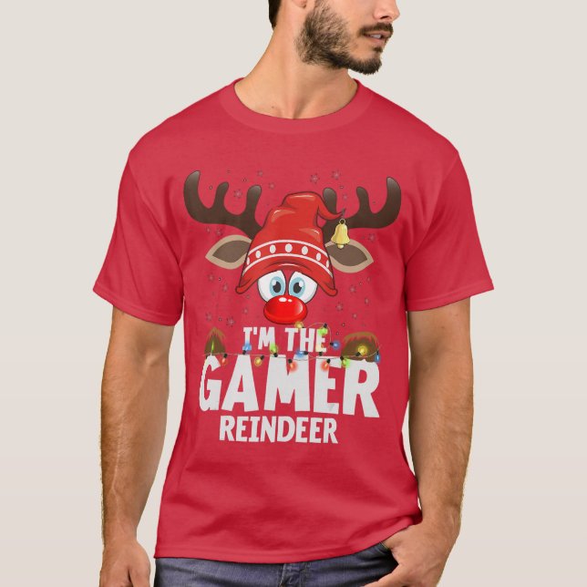 T-shirt Christmas Matching Imhe Gamer Rein girl (Devant)