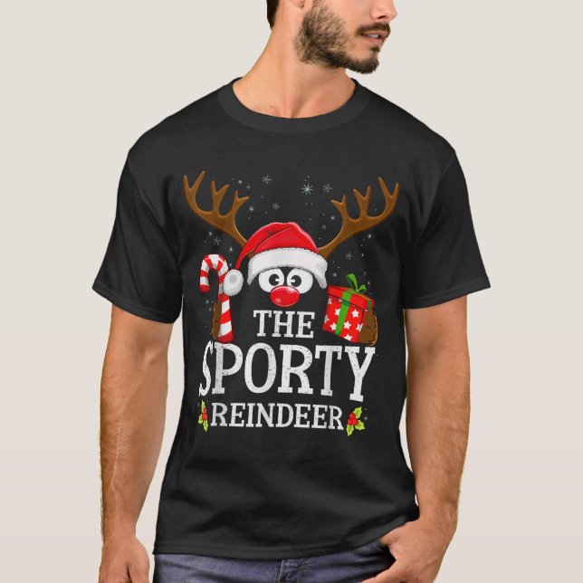 T-shirt Christmas Matching The Srty Reindeer Family  (Devant)
