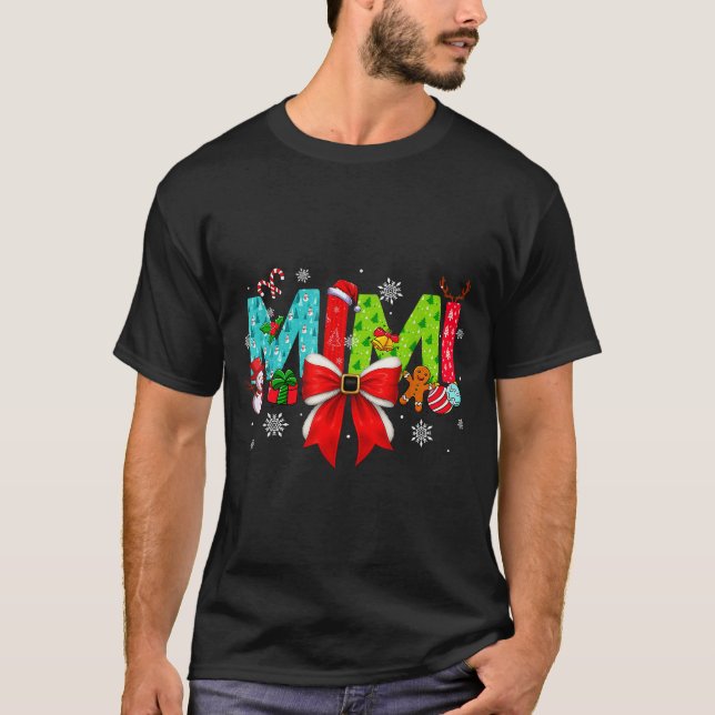 T-shirt Christmas Mimi Coquette Bow Mimi Christmas  (Devant)