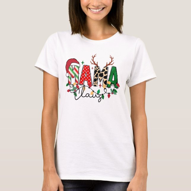 T-shirt Christmas Mom Claus - Un cadeau de Noël amusant (Devant)