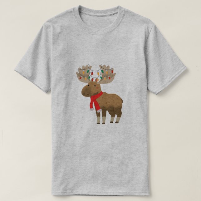 T-shirt Christmas Moose Shirt (Design devant)