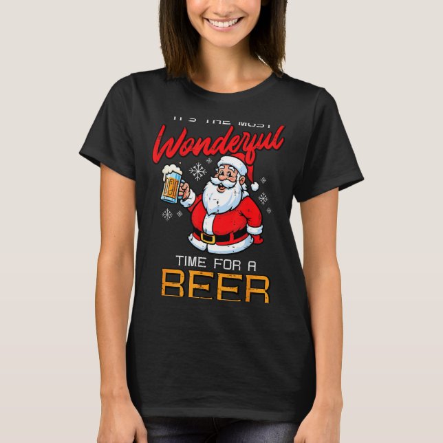 T-shirt Christmas Most Wonderful Time For Funny Santa Xmas (Devant)