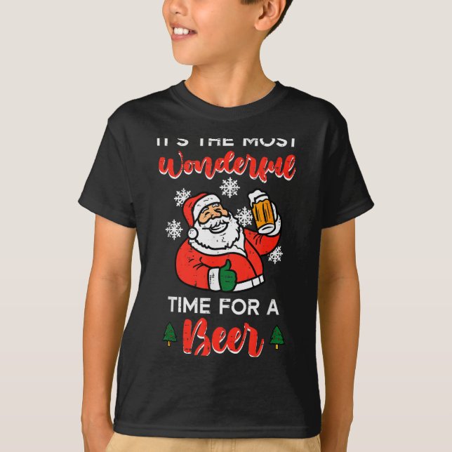 T-shirt Christmas Most Wonderful Time For Funny Santa Xmas (Devant)