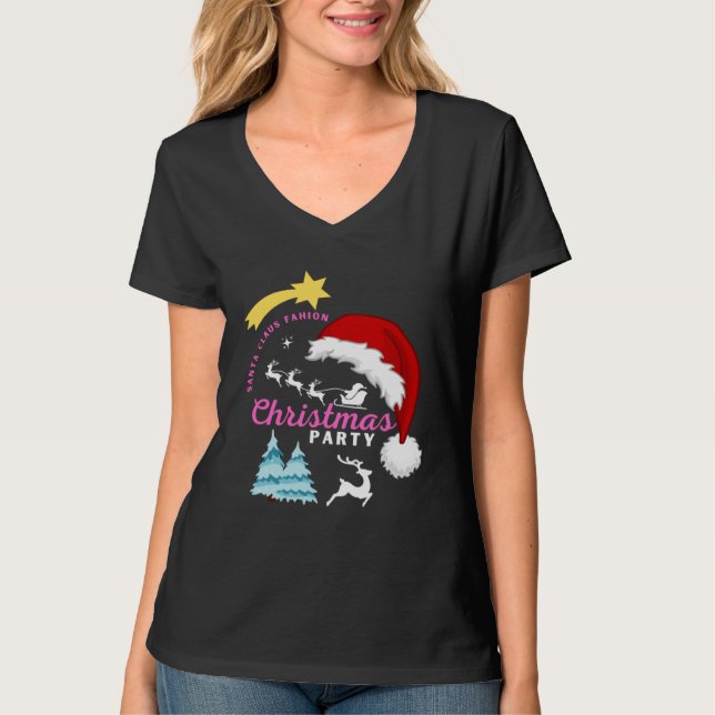 T-shirt Christmas Motif Christmas Party  1 (Devant)