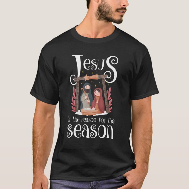 T-shirt Christmas Nativity Jesus Is The Reason For The Sea (Devant)